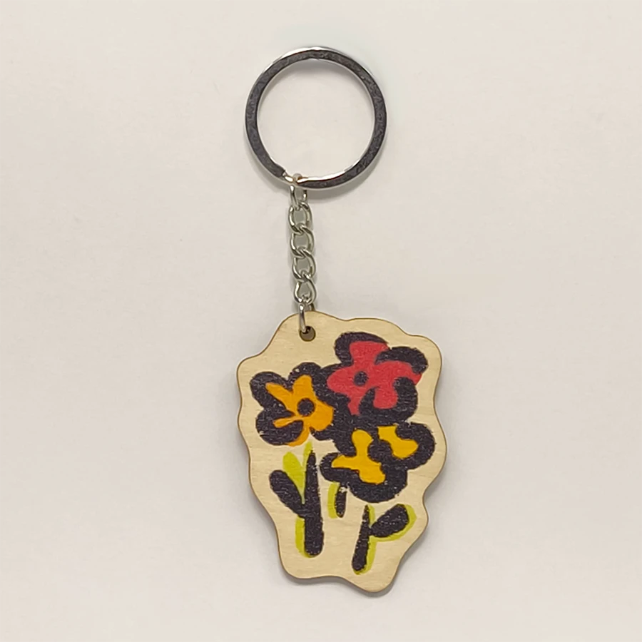 仿木鎖匙扣