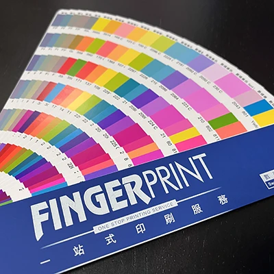 一份由 Fingerprint 製作的數位專色色辦